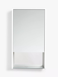John Lewis Shelf Single Mirrored and Illuminated Bathroom Cabinet - thumbnail 2