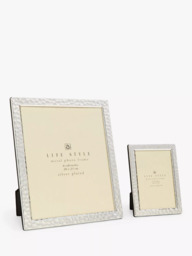 John Lewis Silver Plated Hammered Metal Photo Frame, Silver - thumbnail 4