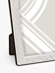 John Lewis Silver Plated Hammered Metal Photo Frame, Silver - thumbnail 2