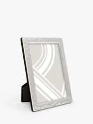 John Lewis Silver Plated Hammered Metal Photo Frame, Silver - thumbnail 1
