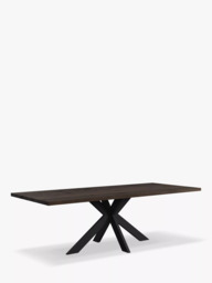 John Lewis Ripley Fixed Dining Table, Straight Edge, Solid Oak Dark Oil - thumbnail 1