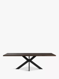 John Lewis Ripley Fixed Dining Table, Straight Edge, Solid Oak Dark Oil - thumbnail 3