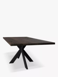 John Lewis Ripley Fixed Dining Table, Straight Edge, Solid Oak Dark Oil - thumbnail 4