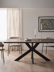 John Lewis Ripley Fixed Dining Table, Straight Edge, Solid Oak Dark Oil - thumbnail 2