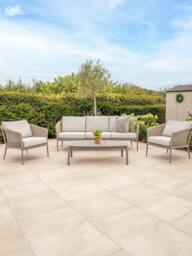 KETTLER Isla 5-Seater Garden Lounging Sofa Set, Mushroom - thumbnail 2