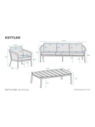 KETTLER Isla 5-Seater Garden Lounging Sofa Set, Mushroom - thumbnail 5