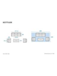 KETTLER Isla 5-Seater Garden Lounging Sofa Set, Mushroom - thumbnail 6