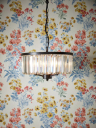 Laura Ashley Elkwood 3 Arm Chandelier Ceiling Light, Soft Black - thumbnail 4