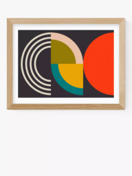EAST END PRINTS Ana Rut Bre 'Geometric on Black I' Framed Print - thumbnail 1