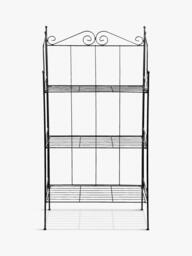 Fallen Fruits Folding 3 Tier Etagere Plant Stand, H109cm, Black - thumbnail 1
