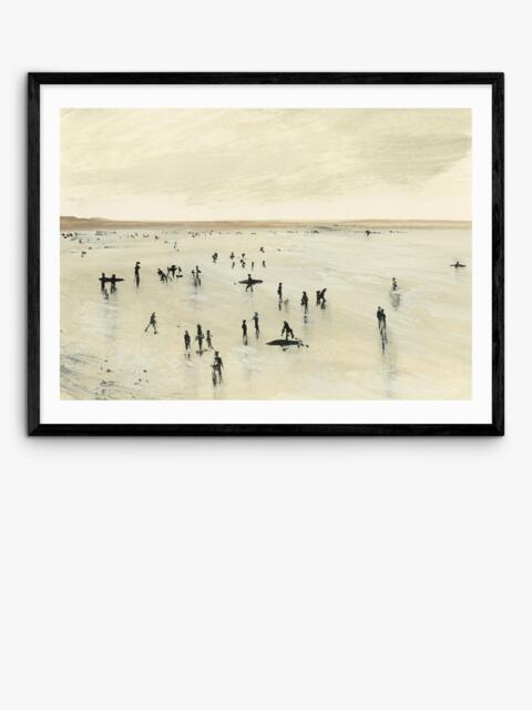 EAST END PRINTS Dan Hobday 'Croyde' Framed Print, 63.4 x 83.4cm, Black - image 1