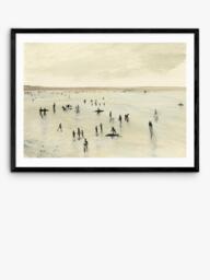 EAST END PRINTS Dan Hobday 'Croyde' Framed Print, 63.4 x 83.4cm, Black - thumbnail 1