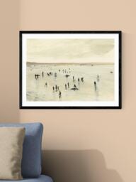 EAST END PRINTS Dan Hobday 'Croyde' Framed Print, 63.4 x 83.4cm, Black - thumbnail 2