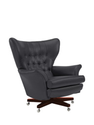 G Plan Vintage The Sixty Two Leather Swivel Armchair