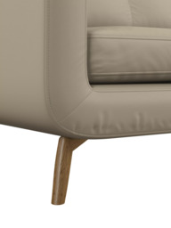 John Lewis Barbican RHF Chaise Leather Sofa, Light Leg - thumbnail 6