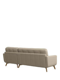John Lewis Barbican RHF Chaise Leather Sofa, Light Leg - thumbnail 4