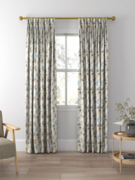 Harlequin Aucuba Made to Measure Curtains or Roman Blind, Ink/Gold - thumbnail 5