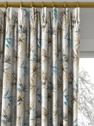 Harlequin Aucuba Made to Measure Curtains or Roman Blind, Ink/Gold - thumbnail 2