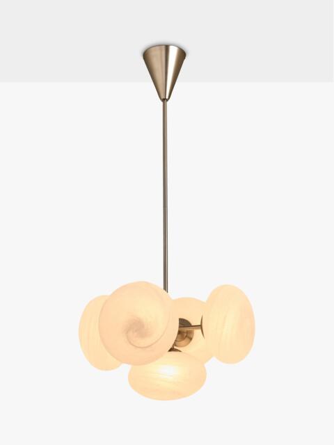 MADE Caleb 5 Arm Glass Orb Pendant Ceiling Light, Silver - image 1