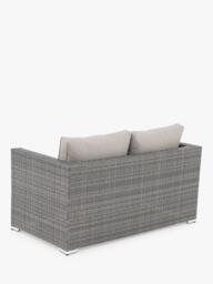 John Lewis Alora Woven Rattan 2-Seater Garden Sofa, Grey - thumbnail 4