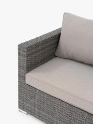 John Lewis Alora Woven Rattan 2-Seater Garden Sofa, Grey - thumbnail 3