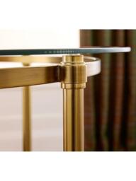 Pottery Barn Everson Round Dining Table, Antique Brass - thumbnail 3