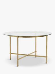 Pottery Barn Everson Round Dining Table, Antique Brass - thumbnail 5