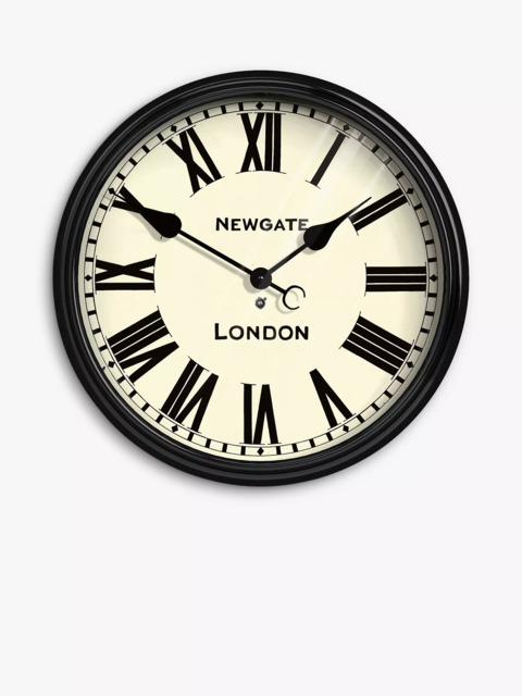 Newgate Clocks Battersby Roman Numeral Wall Clock, 50cm, Black - image 1