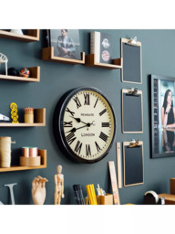 Newgate Clocks Battersby Roman Numeral Wall Clock, 50cm, Black - thumbnail 6