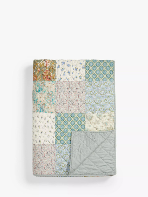 John Lewis Tilly Patchwork Quilt, Blue - image 1