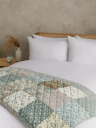 John Lewis Tilly Patchwork Quilt, Blue - thumbnail 4