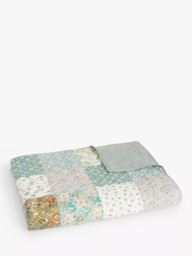 John Lewis Tilly Patchwork Quilt, Blue - thumbnail 3