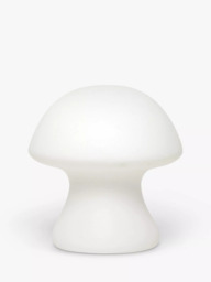 Kikkerland Small Cordless Mushroom Table Light, White - thumbnail 1