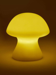 Kikkerland Small Cordless Mushroom Table Light, White - thumbnail 5