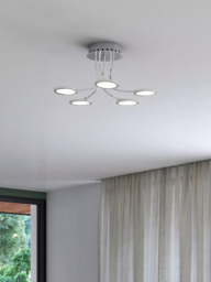 John Lewis Malmo LED Semi Flush Ceiling Light, Chrome - thumbnail 5