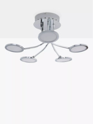John Lewis Malmo LED Semi Flush Ceiling Light, Chrome - thumbnail 3