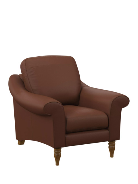 John Lewis Camber Leather Armchair, Light Leg - image 1