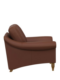 John Lewis Camber Leather Armchair, Light Leg - thumbnail 3