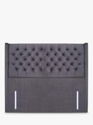 John Lewis Margot Winged Full Depth Upholstered Headboard, Small Double - thumbnail 1