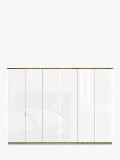 John Lewis Elstra 300cm Wardrobe with Glass Hinged Doors - image 1