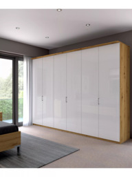 John Lewis Elstra 300cm Wardrobe with Glass Hinged Doors - thumbnail 3