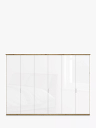 John Lewis Elstra 300cm Wardrobe with Glass Hinged Doors