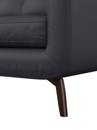 John Lewis Barbican LHF Chaise Leather Sofa, Dark Leg - thumbnail 6