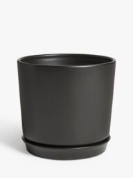 John Lewis Contemporary Glazed Stoneware Planter, 19.5cm