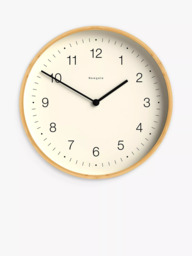 Newgate Clocks Mauritius Quartz Silent Sweep Bamboo Wall Clock, 38cm, Natural - thumbnail 1