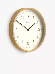 Newgate Clocks Mauritius Quartz Silent Sweep Bamboo Wall Clock, 38cm, Natural - thumbnail 2
