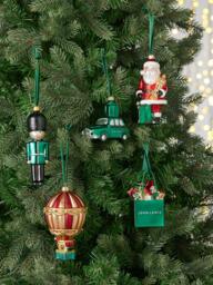 John Lewis Curate & Collect Santa with Suitcase Bauble, Multi - thumbnail 3