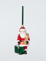 John Lewis Curate & Collect Santa with Suitcase Bauble, Multi