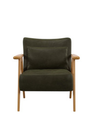 John Lewis Hendricks Leather Armchair, Light Leg - thumbnail 5