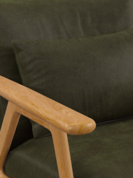 John Lewis Hendricks Leather Armchair, Light Leg - thumbnail 6